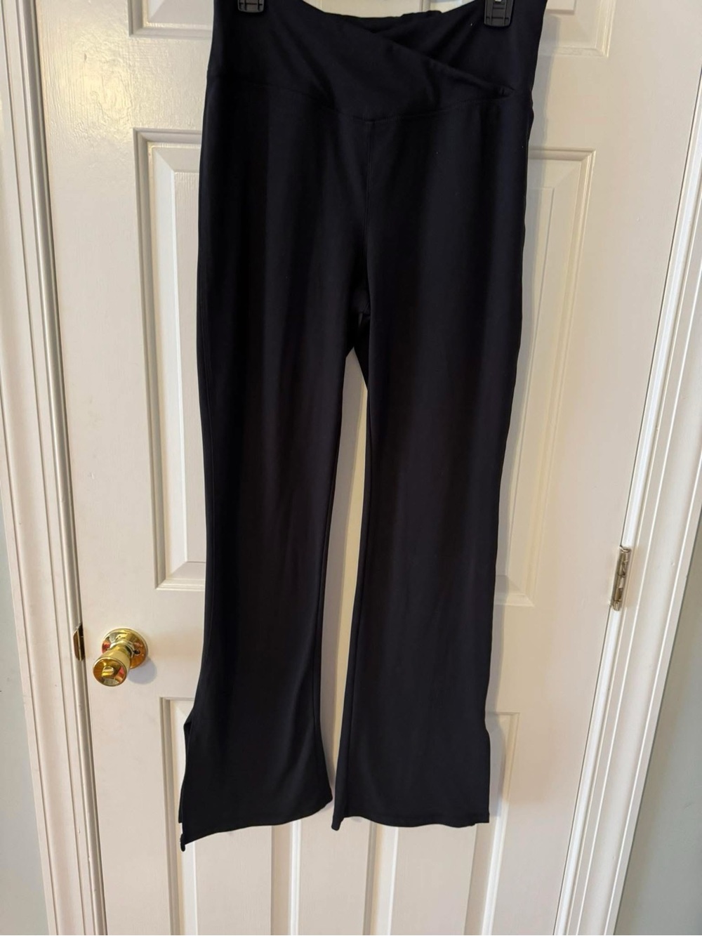 Danskin Black Leggings with Subtle Rose Logo